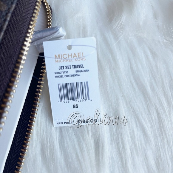 NWT Michael Kors Jet Set Continental Travel Wallet Wristlet Clutch - Picture 4 of 6